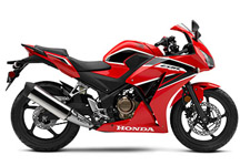 New 2017 HONDA CBR300R ABS RED / BLACK Honda’s CBR300R is proof that fun comes in all sizes. This bike delivers a giant dose of it – way out of proportion to its engine size. Whether this is your first bike or you have a garage full of them, the CBR300R is a blast to ride. Its single-cylinder engine provides a wide torque spread that performs well in-town or on the freeway, and offers excellent fuel efficiency. Plus, its narrow single-cylinder engine makes it easier to sit on the bike and get your feet on the ground at stops. But the CBR300R really comes alive on twisty roads, where its light weight and nimble handling chew up the curves.